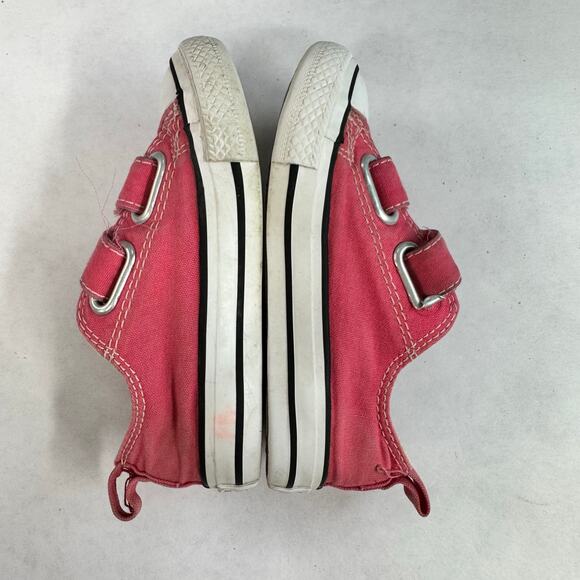 CONVERSE SHOES LITTLE KIDS 6C CHUCK TAYLOR ALL STAR HOOK AND LOOP OX PINK - Picture 6 of 9